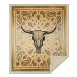 Marston Longhorn Campfire Sherpa Throw