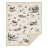 Cabin Country Campfire Sherpa Throw