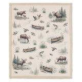 Cabin Country Campfire Sherpa Throw