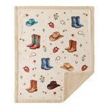 Boots & Hats Campfire Sherpa Throw