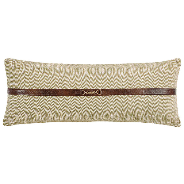 Herringbone Buckle Detailed Lumbar Pillow