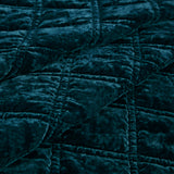 Stella Faux Silk Velvet Double Box Stitch Quilt Set