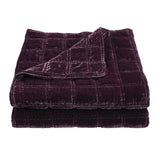 Stella Faux Silk Velvet Double Box Stitch Quilt Set