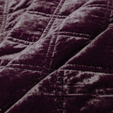 Stella Faux Silk Velvet Double Box Stitch Quilt Set
