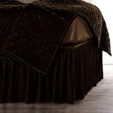 Stella Faux Silk Velvet Bed Skirt