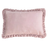 Stella Faux Silk Velvet Ruffled Dutch Euro Pillow