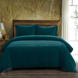 Stella Faux Silk Velvet Duvet Cover Set
