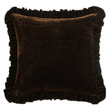 Stella Faux Silk Velvet Ruffled Euro Sham