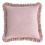 Stella Faux Silk Velvet Ruffled Euro Sham