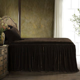 Stella Faux Silk Velvet Bedspread Set