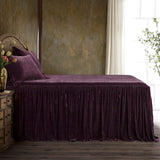 Stella Faux Silk Velvet Bedspread Set