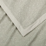 Stonewashed Cotton Waffle Weave Coverlet