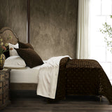 Stella Faux Silk Velvet Pintuck Quilt