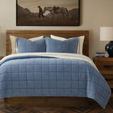 Stonewashed Denim Quilt Set
