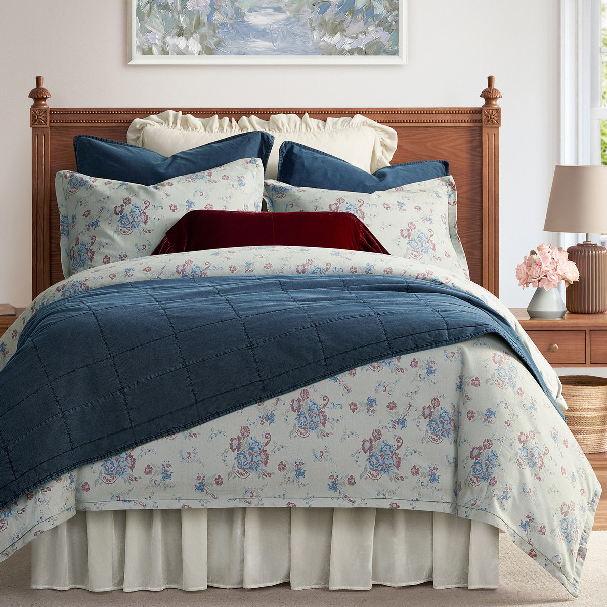 Rosabel Washed Denim Bedding Set