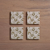 Pierre Equestrian Coaster, Set of 4