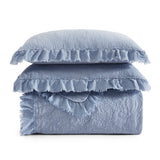 Sadie Stonewashed Paisley Ruffled Quilt Set