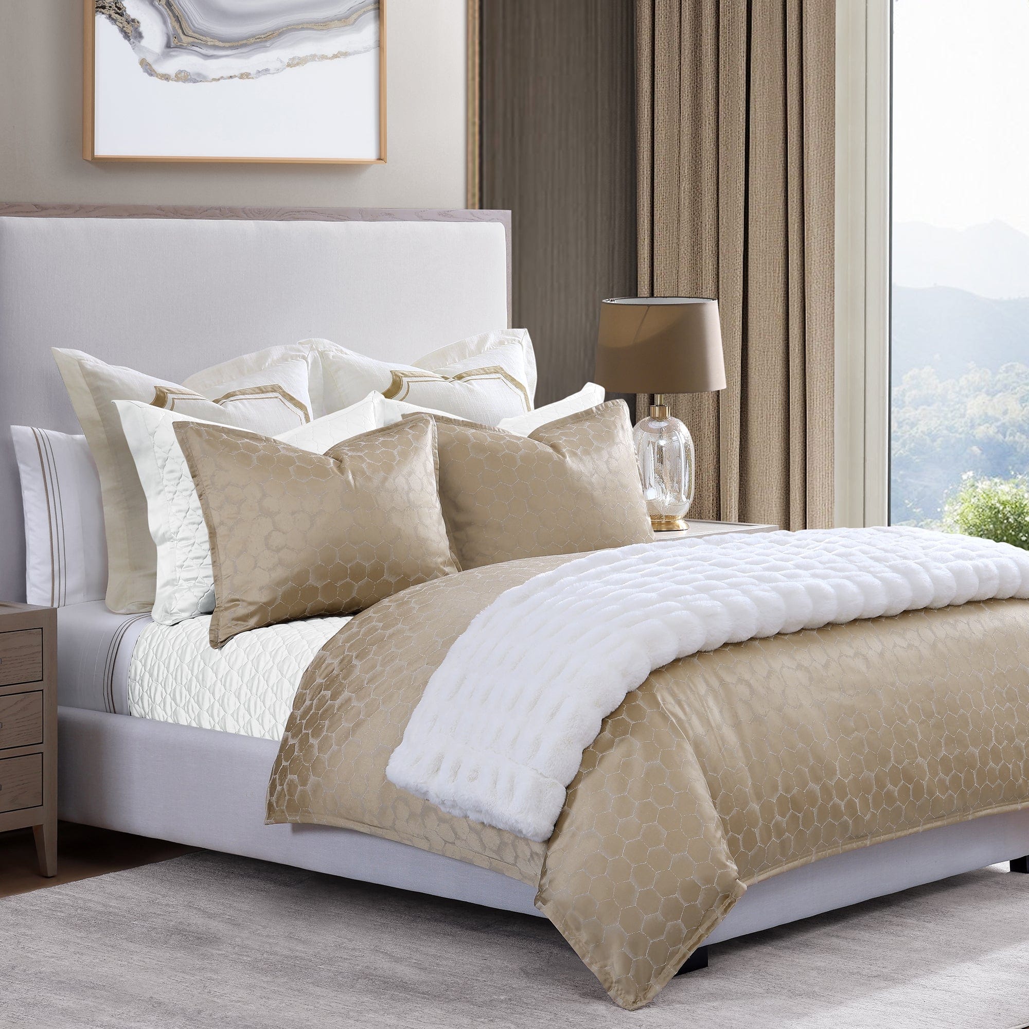 Honeycomb Jacquard Bedding Set | HiEnd Accents