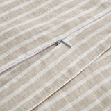 100% French Flax Linen Railroad Stripe Reversible Duvet Cover Set Duvet Cover