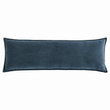 Stonewashed Cotton Canvas Long Lumbar Pillow Denim Pillow