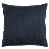 Satin Channel Quilted Euro Sham Blue Sham