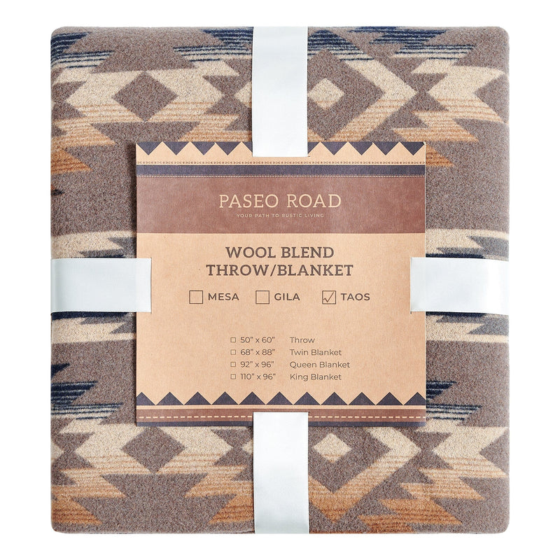 Taos Wool Blend Blanket Set