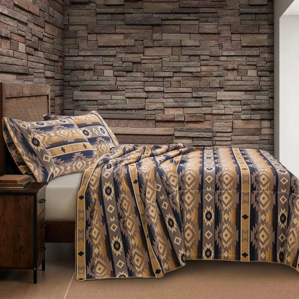 Taos Wool Blend Blanket Set