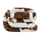Elsa Cowhide Campfire Sherpa Throw Throw