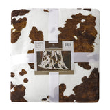 Elsa Cowhide Campfire Sherpa Throw Throw