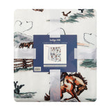 Ranch Life Western Toile Campfire Sherpa Throw Throw