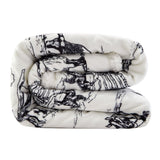 Ranch Life Western Toile Campfire Sherpa Throw Throw