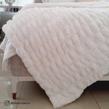 Ruched Rabbit Double-Sided Throw Throw