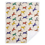 Wild Horses Campfire Sherpa Throw, 6 MOQ Throw
