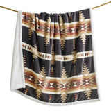 Yosemite Campfire Sherpa Throw, Black, 6 MOQ Throw