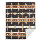 Yosemite Campfire Sherpa Throw, Black, 6 MOQ Throw