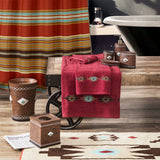 Socorro Embroidered 3PC Towel Set, Red Bath Towel