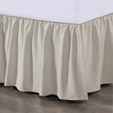 Lily Gathered Linen Bed Skirt Queen / Light Tan Bed Skirt