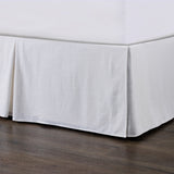 Hera Tailored Linen Bed Skirt Queen / White Bed Skirt