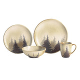 Clearwater Pines 16PC Ceramic Dinnerware Set Ceramic Dinnerware