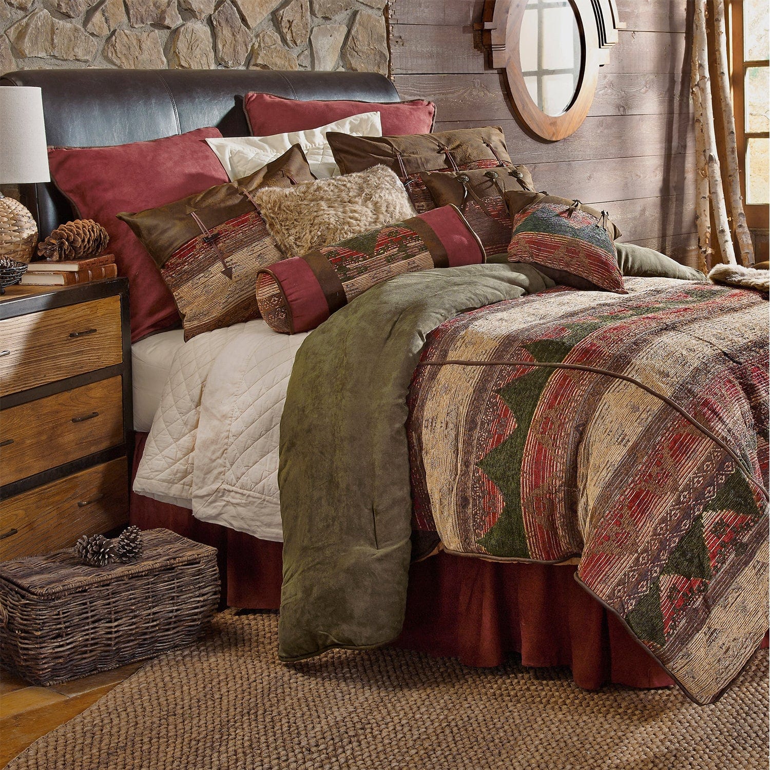 HiEnd Accents Chenille Herringbone Comforter Mini Set - Queen