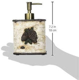 Birch Pinecone 4-PC Bath Countertop Accessory Set Countertop Bathroom Sets