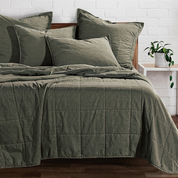 Stonewashed Cotton Canvas Coverlet Coverlet / Full/Queen / Duffle Bag Coverlet