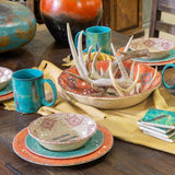 Feather Southwestern 4-PC Melamine Dinner Bowl Set Dinner Bowl