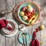 Western Motif 4-PC Melamine Dinner Plate Set Dinner Plate