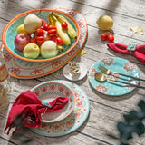 Western Motif 4-PC Melamine Dinner Plate Set Dinner Plate