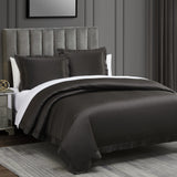 High Shine Satin Duvet Cover Set Super King / Espresso Duvet Cover