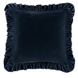 Stella Faux Silk Velvet Euro Sham Midnight Blue Euro Sham