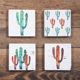 Cactus 8PC Coffee Mug and Coaster Set Kitchen Lifestyle