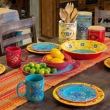 Bonita Talavera Design 14PC Melamine Dinnerware Set Melamine Dinnerware