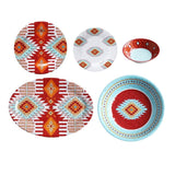 Southwest Motif 14-PC Melamine Dinnerware Set Melamine Dinnerware